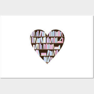 Pastel books heart Posters and Art